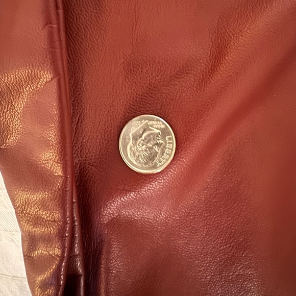 A.L.C. Alexandria Cutout Vegan Leather Midi Dress in Cranberry size 6 - Picture 13 of 14